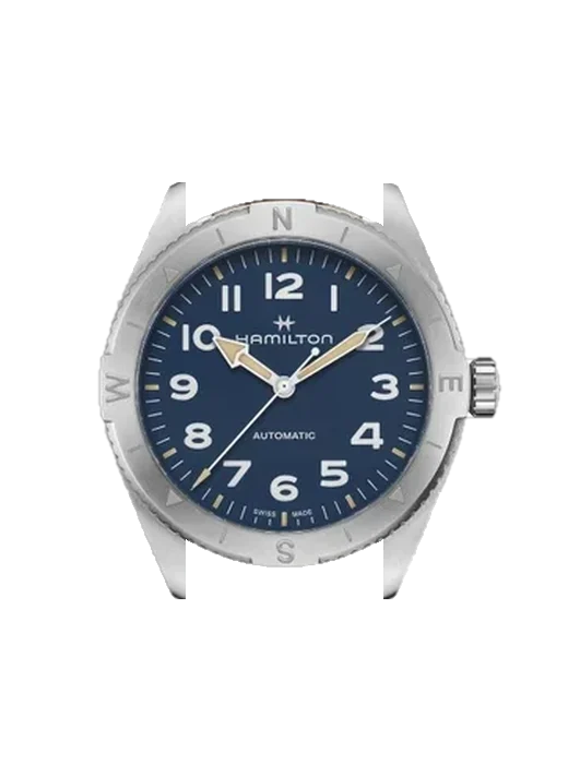Khaki Field H70315540 with Grand Cavalier Leather Strap Orange