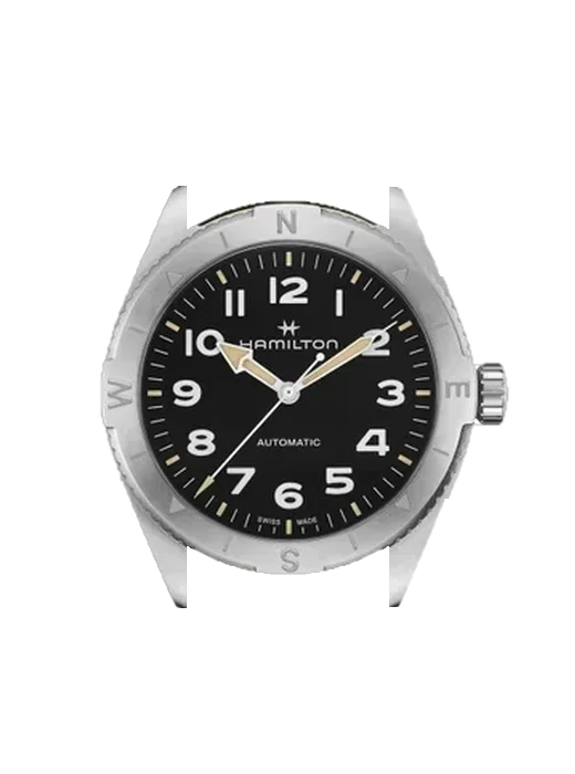 Khaki Field H70315931 con Cinturino Grand Cavalier Cuir Arancione
