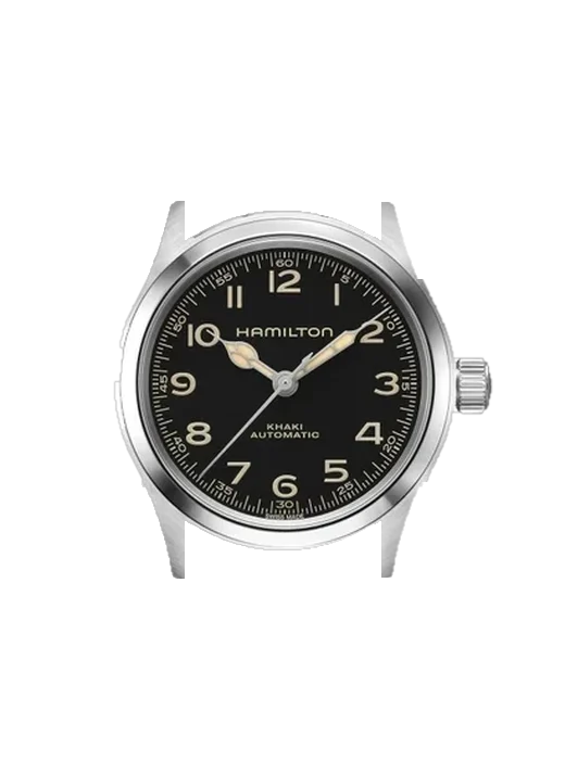 Khaki Field H70405130 con Correa Grand Cavalier de cuero naranja
