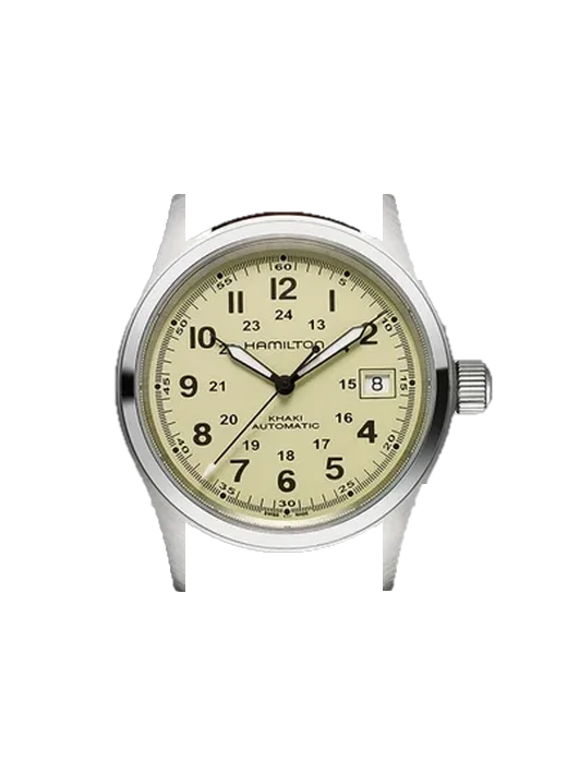 Khaki Field H70455523 con Cinturino Grand Cavalier Cuir Arancione
