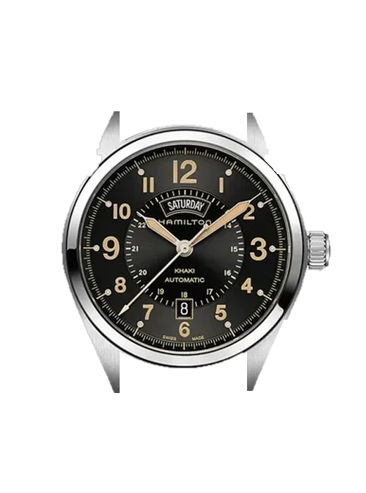 Khaki Field H70505933 con Cinturino Grand Cavalier Cuir Arancione