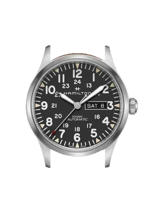 Khaki Field H70535531 con Correa Grand Cavalier de cuero naranja