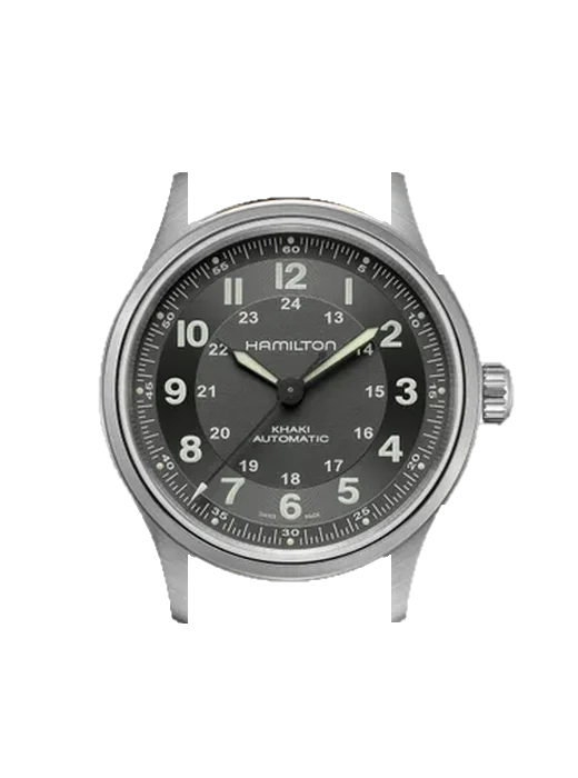 Khaki Field H70545550 con Correa Grand Cavalier de cuero naranja