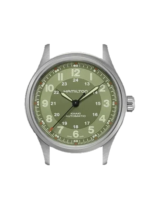 Khaki Field H70545560 mit Grand Cavalier Cuir Armband Orange
