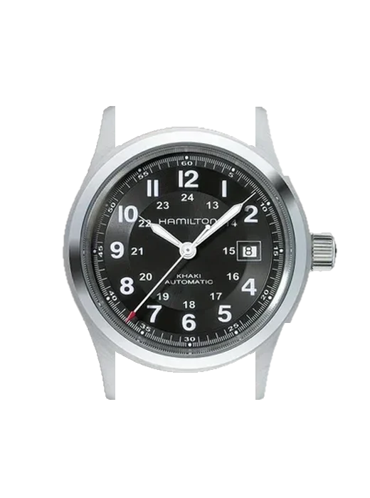 Khaki Field H70555533 mit Vintage Kalbslederarmband Braun — Natürliche Patina