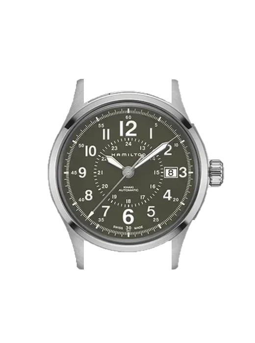 Khaki Field H70595163 con Correa Grand Cavalier de cuero naranja