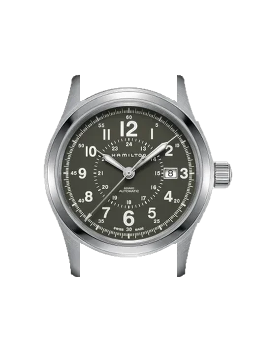 Khaki Field H70605163 mit Vintage Kalbslederarmband Braun — Natürliche Patina