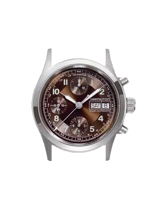 Khaki Field H71456593 with Grand Cavalier Leather Strap Orange