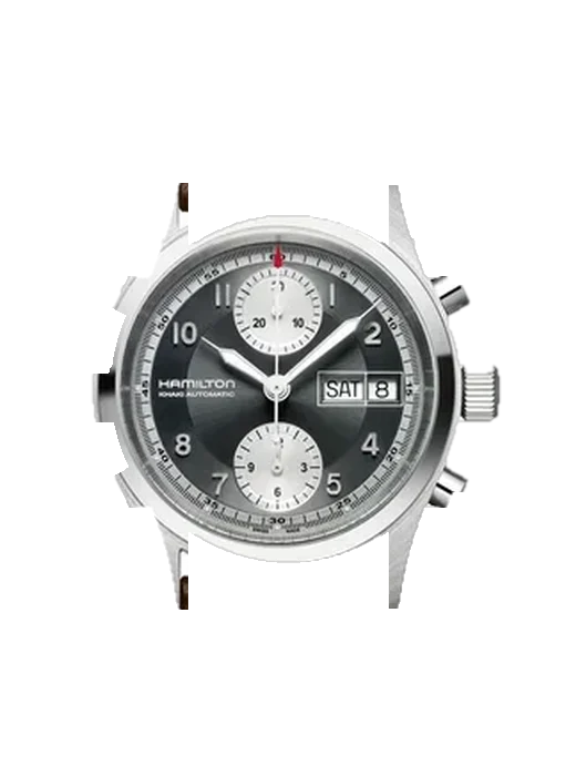 Khaki Field H71466583 with Grand Cavalier Leather Strap Orange