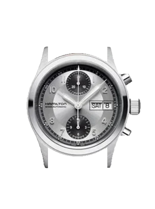 Khaki Field H71566553 with Vintage Brown Calfskin Strap — Natural Patina