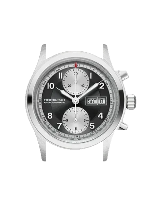 Khaki Field H71566583 with Blue Alligator and Rubber Hybrid Strap