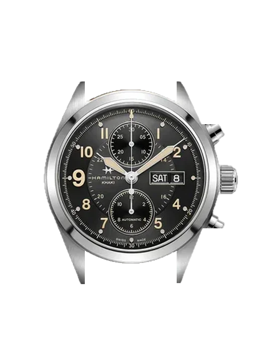Khaki Field H71616535 with Grand Cavalier Leather Strap Orange