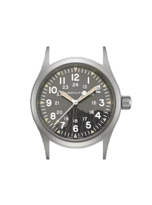 Khaki Field H89449980 con Correa Grand Cavalier de cuero naranja