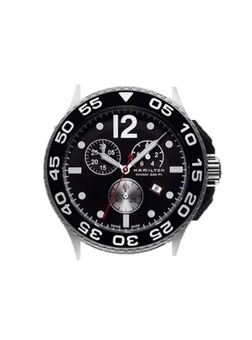 Khaki Navy H64512132 avec Bracelet en cuir italien marron