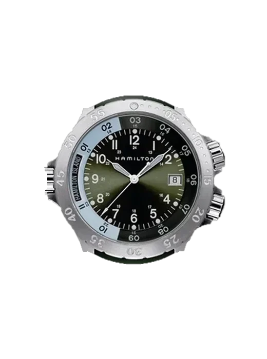 Khaki Navy H74531863 with Grand Cavalier Leather Strap Orange