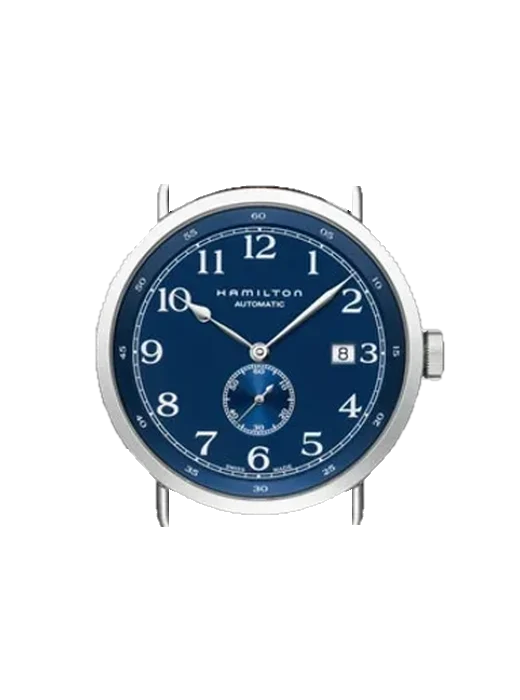 Khaki Navy H78455543 avec Bracelet Grand Cavalier Cuir Orange
