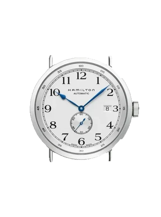 Khaki Navy H78465553 avec Bracelet Grand Cavalier Cuir Orange