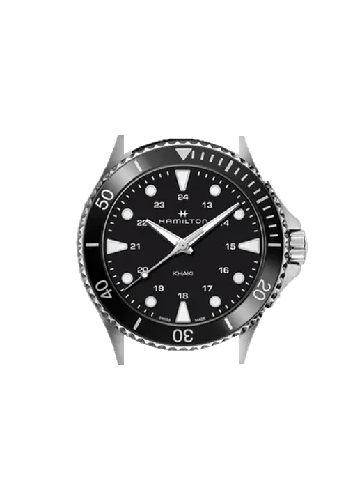 Khaki Navy H82201931 avec Bracelet de montre en cuir de veau vintage marron — Patine naturelle
