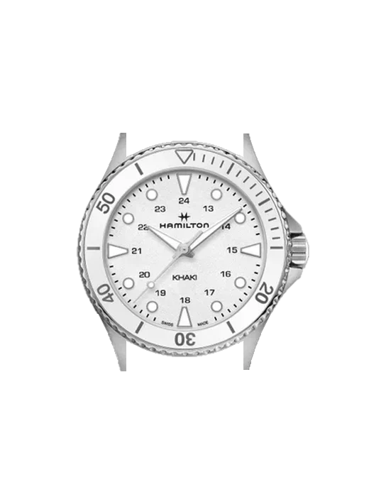 Khaki Navy H82221110 avec Bracelet de montre en cuir de veau vintage marron — Patine naturelle