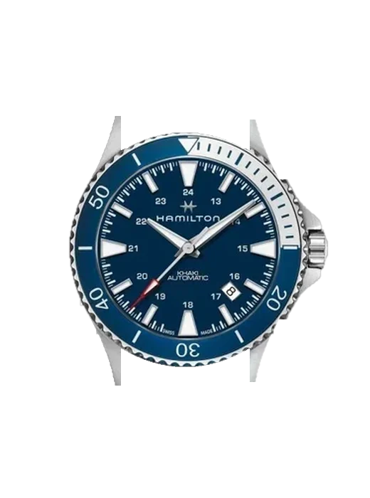 Khaki Navy H82345941 avec Bracelet Grand Cavalier Cuir Orange