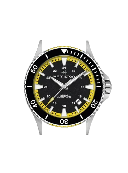 Khaki Navy H82395332 with Grand Cavalier Leather Strap Orange
