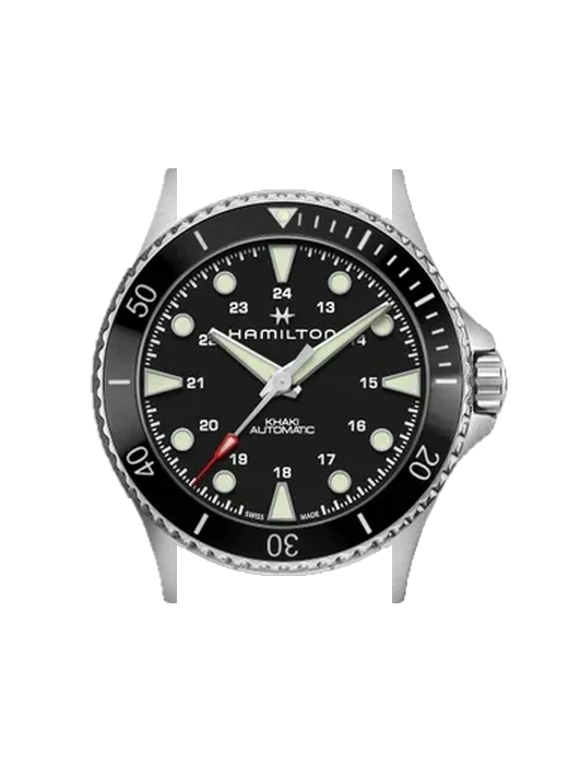 Khaki Navy H82515130 avec Bracelet de montre en cuir de veau vintage marron — Patine naturelle