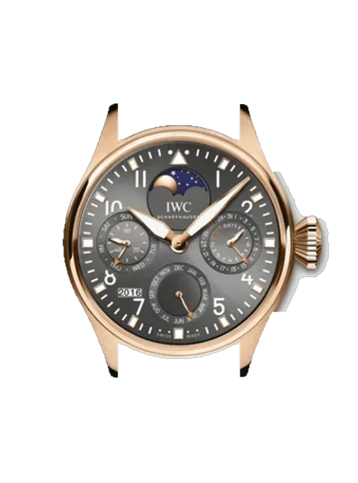 Big Pilot IW5038-02 avec Bracelet de montre en cuir de veau vintage marron — Patine naturelle