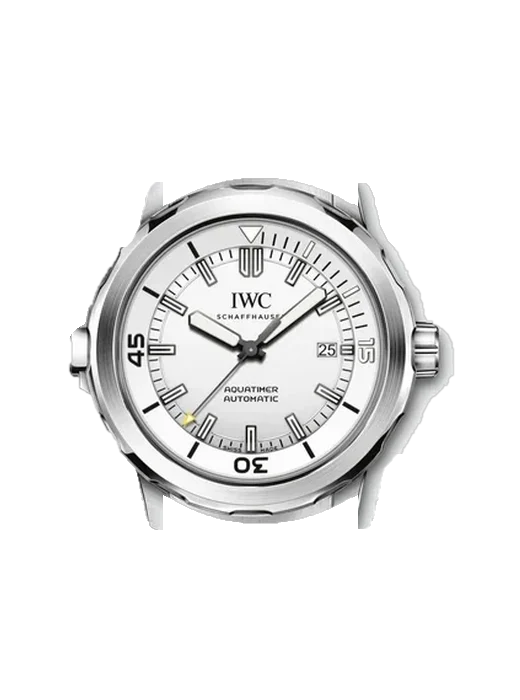 GST Aquatimer IW3290-04 mit Vintage Kalbslederarmband Braun — Natürliche Patina