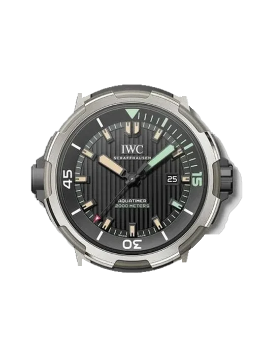 GST Aquatimer IW3580-03 avec Bracelet de montre en cuir de veau vintage marron — Patine naturelle