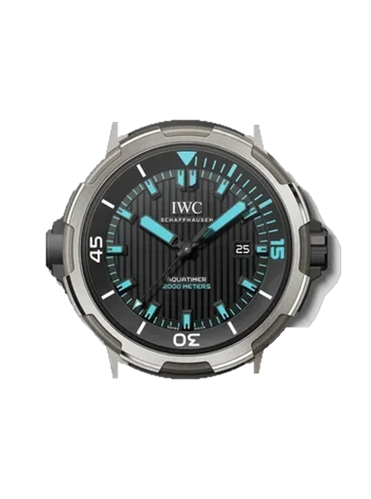 GST Aquatimer IW3580-04 mit Vintage Kalbslederarmband Braun — Natürliche Patina