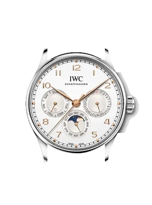Portugieser IW3442-03 con Cinturino Vitello Vintage Marrone — Patina Naturale