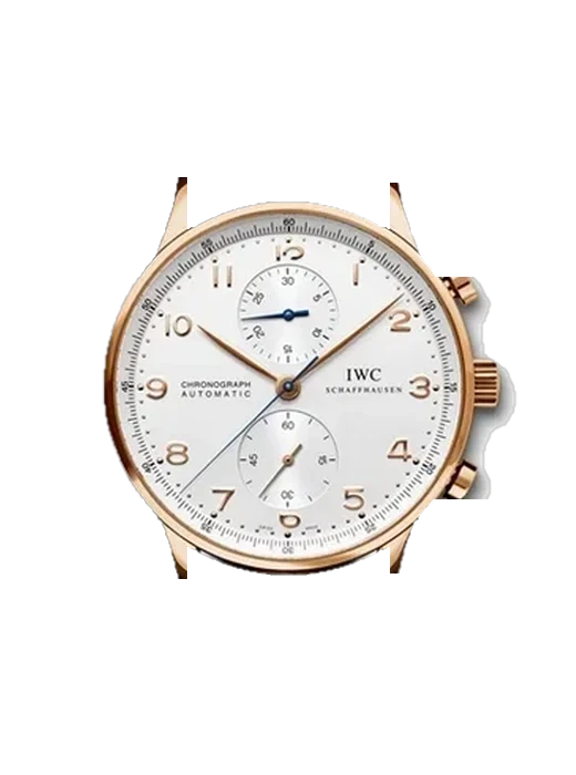 Portugieser IW3714-02 con Cinturino Saffiano Nero Cuciture Ecru