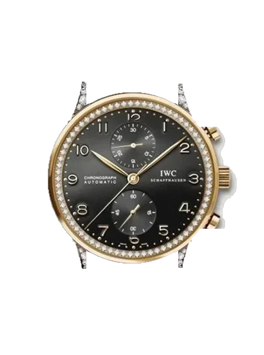Portugieser IW3714-43 with Blue Alligator and Rubber Hybrid Strap