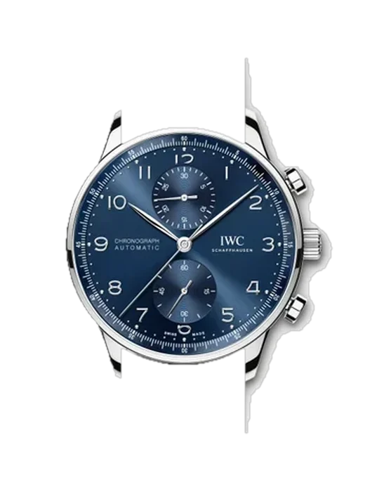 Portugieser IW3714-91 avec Bracelet Hybride Alligator et Caoutchouc Bleu