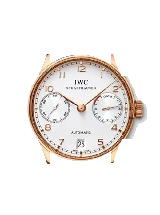 Portugieser IW5001-01 avec Bracelet de montre en cuir de veau vintage marron — Patine naturelle