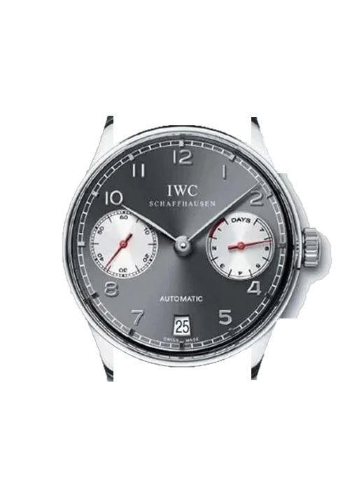 Portugieser IW5001-17 avec Bracelet de montre en cuir de veau vintage marron — Patine naturelle