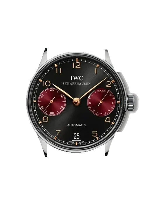 Portugieser IW5001-27 avec Bracelet de montre en cuir de veau vintage marron — Patine naturelle