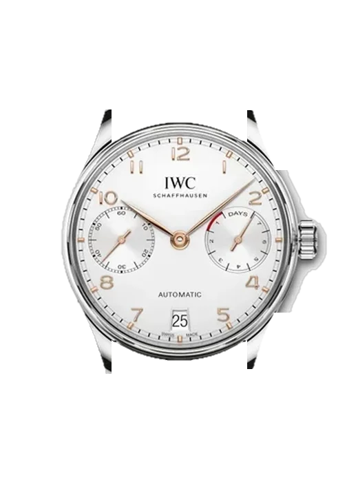 Portugieser IW5007-04 avec Bracelet de montre en cuir de veau vintage marron — Patine naturelle