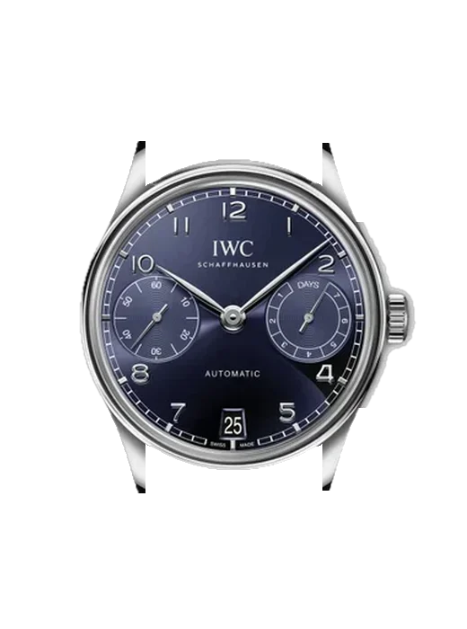 Portugieser IW5017-04 con Cinturino Vitello Vintage Marrone — Patina Naturale