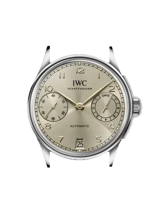 Portugieser IW5017-05 mit Vintage Kalbslederarmband Braun — Natürliche Patina