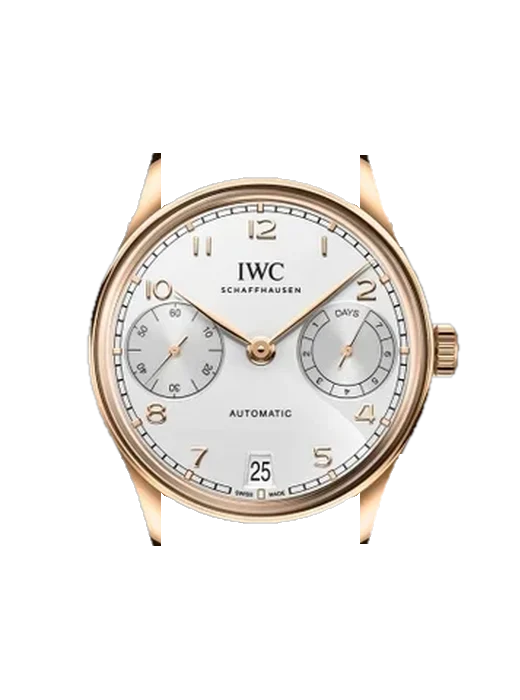 Portugieser IW5017-06 avec Bracelet de montre en cuir de veau vintage marron — Patine naturelle
