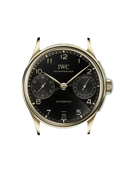 Portugieser IW5017-07 con Cinturino Vitello Vintage Marrone — Patina Naturale