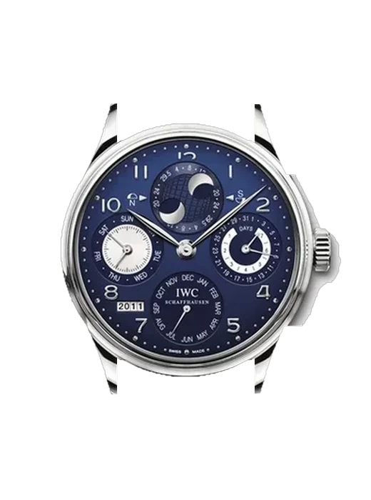 Portugieser IW5021-21 avec Bracelet de montre en cuir de veau vintage marron — Patine naturelle