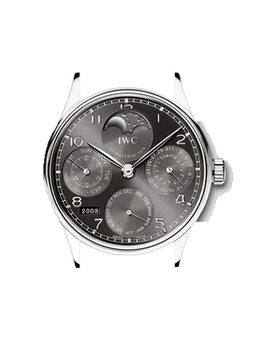 Portugieser IW5022-18 con Cinturino Vitello Vintage Marrone — Patina Naturale