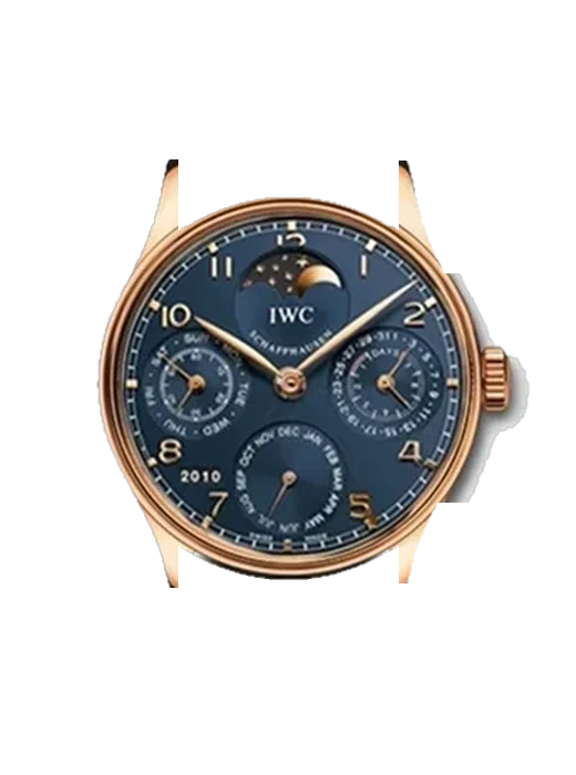 Portugieser IW5022-20 con Correa de piel de becerro vintage marrón — Patina natural