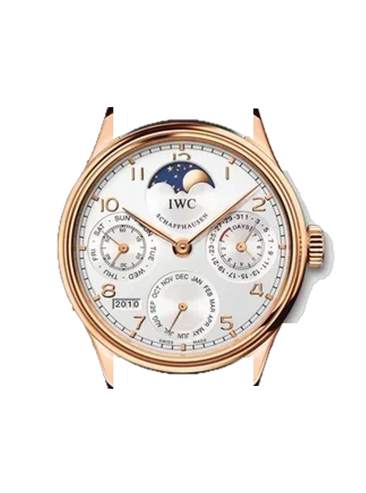 Portugieser IW5023-02 con Cinturino Vitello Vintage Marrone — Patina Naturale