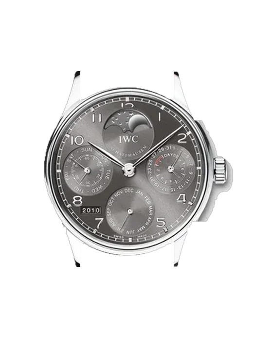 Portugieser IW5023-03 con Correa de piel de becerro vintage marrón — Patina natural