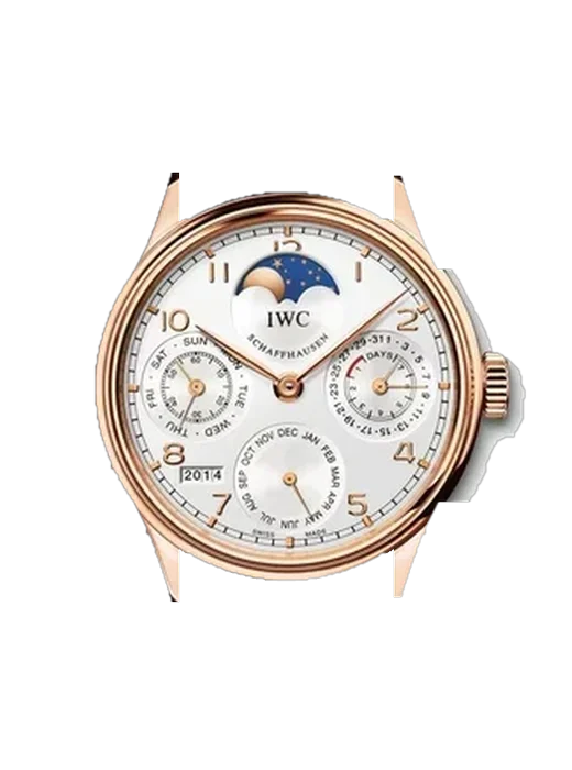 Portugieser IW5023-06 avec Bracelet de montre en cuir de veau vintage marron — Patine naturelle