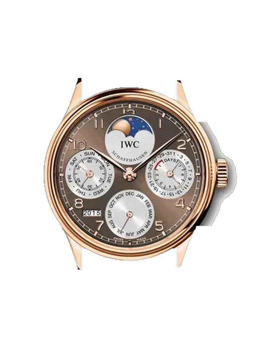 Portugieser IW5023-09 mit Hybrid Armband aus Alligator und Kautschuk Blau