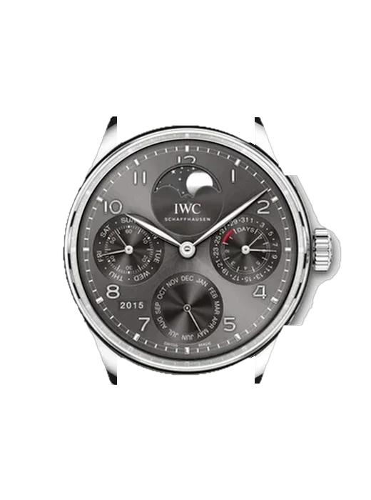 Portugieser IW5033-01 avec Bracelet de montre en cuir de veau vintage marron — Patine naturelle